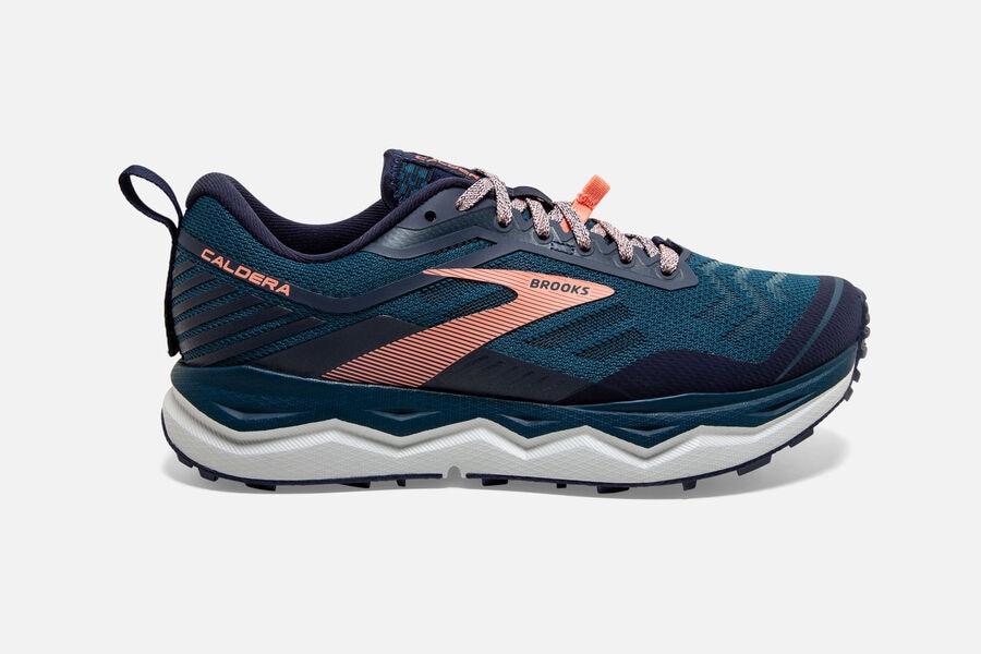 Brooks Women's Caldera 4 Trail Running Shoes Blue/Navy/Flower NPYF-76310